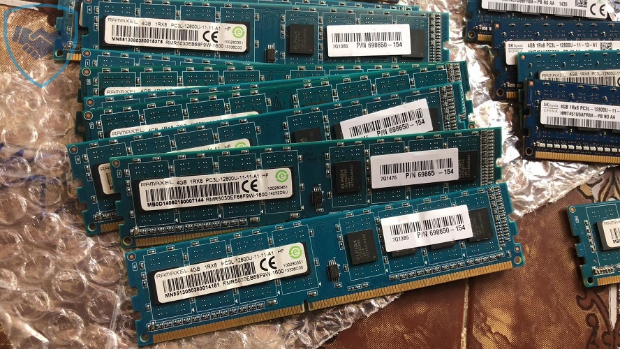 Bộ nhớ trong RAM HP 4GB 1Rx8 PC3L-12800U 1600MHz 698650-154