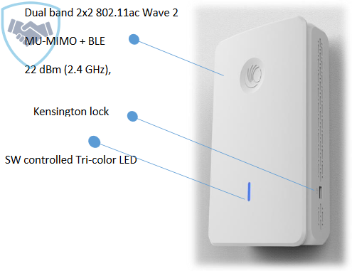 Thiết bị mạng Cambium cnPilot E430W Indoor PL-E430W00A-RW